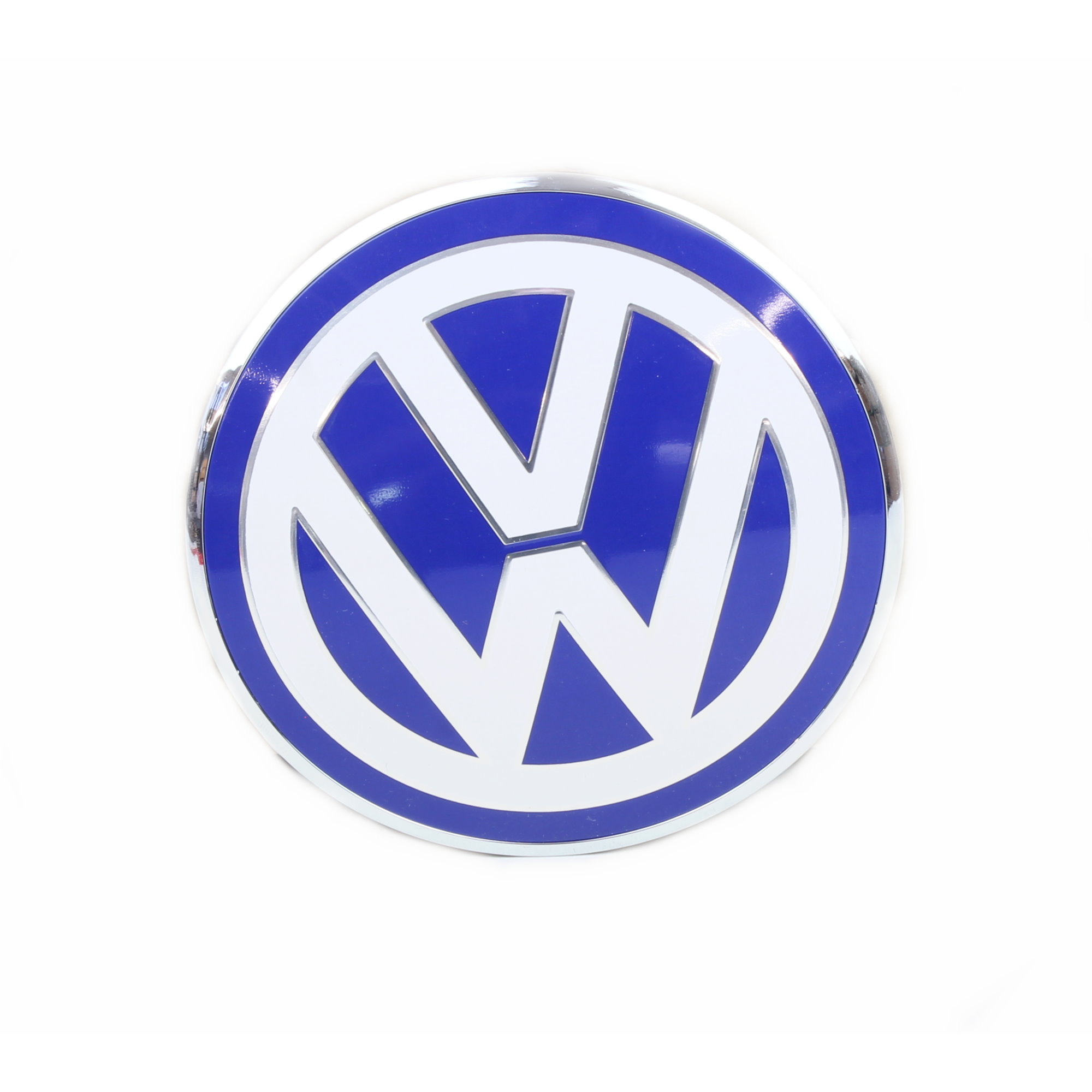 VW-Emblem Beetle blauweiss chrom