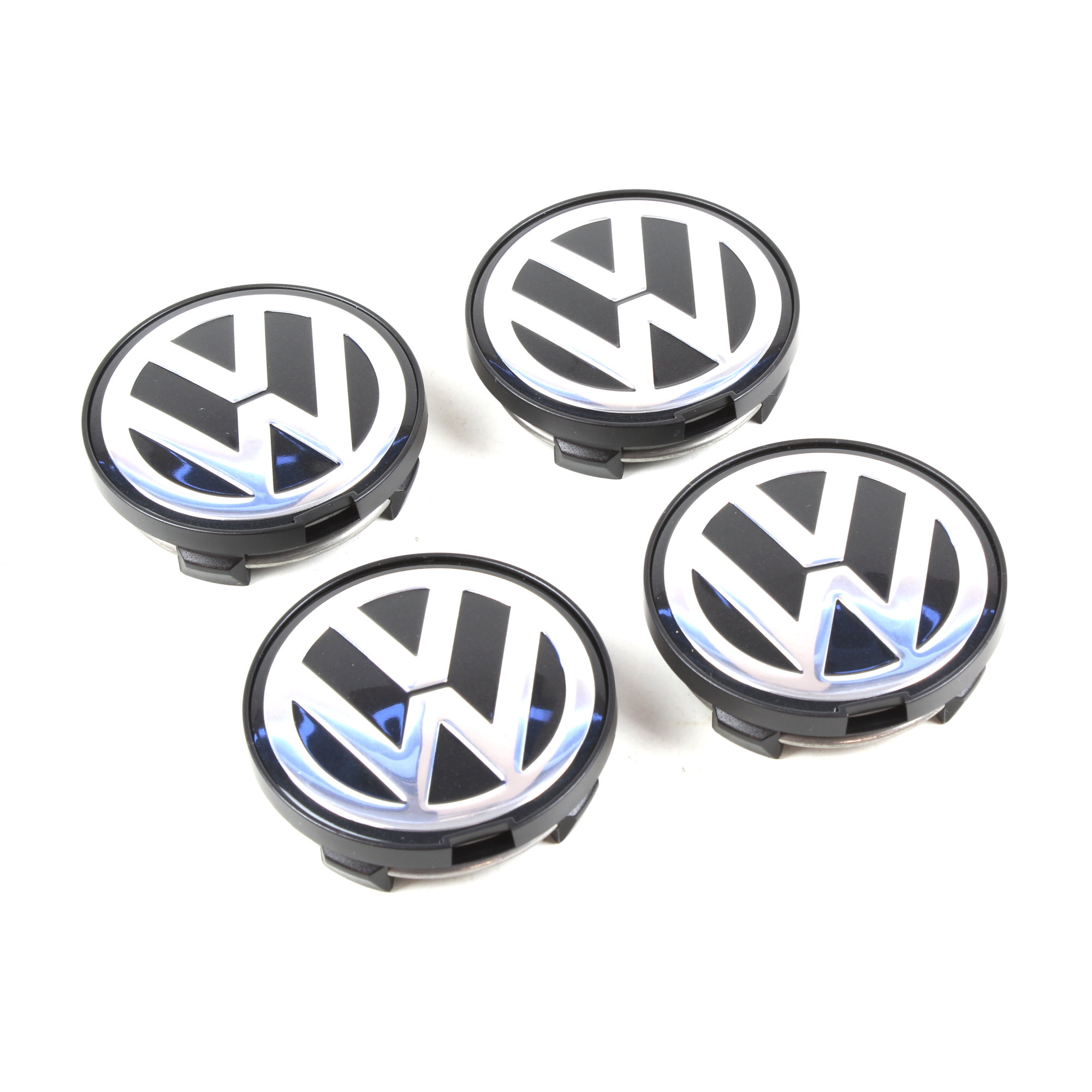 1 Satz Nabendeckel Radzierkappe Kappe chrom/schwarz 