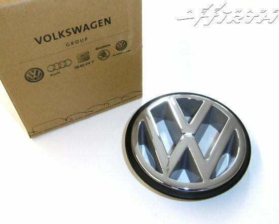 Emblem Logo Zeichen Kühlergrill chrom 10,8 cm Original VW 3A0853600  EPG